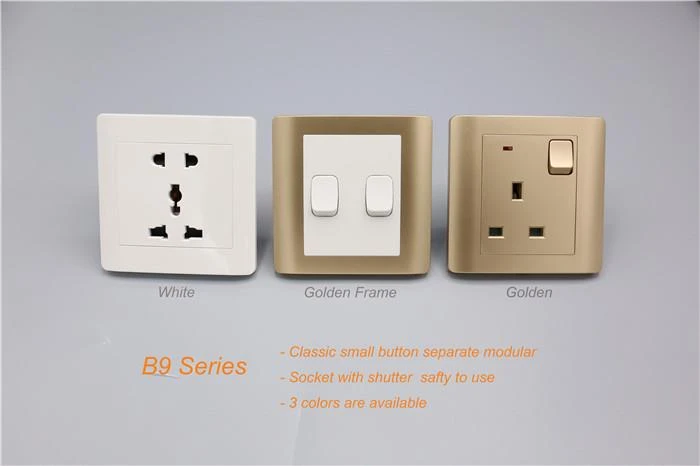 DOUBLE 13A BS SOCKET WITH SWITCH AND NEON